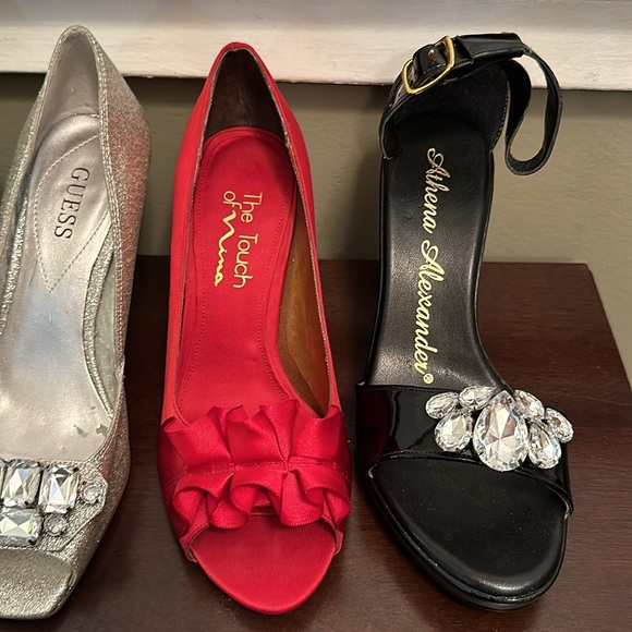 For every colour outfit! 8 Pairs Sz 5.5 & 6 Dressy Heels Pumps AK Melani Guess - Picture 5 of 13